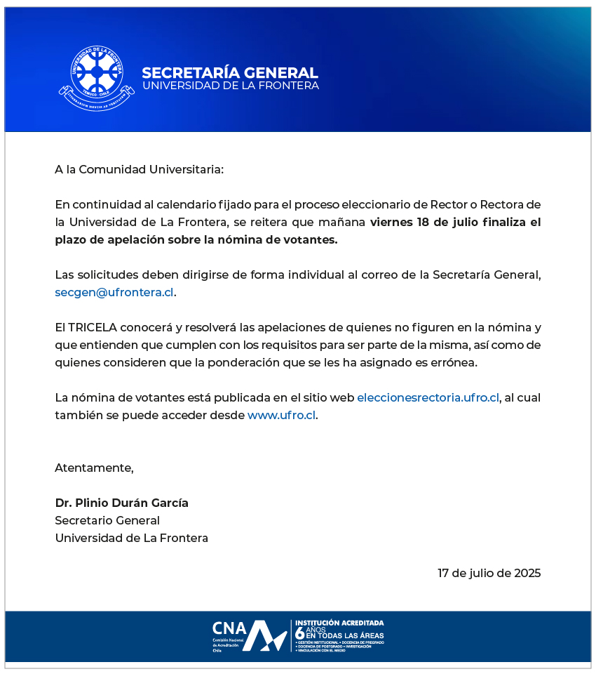 SECRETARIA GENERAL 17 JULIO